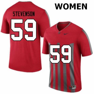 Women's Ohio State Buckeyes #59 Zach Stevenson Retro Nike NCAA College Football Jersey Version RQC8144JW